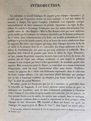 Papyrus grecs d'époque byzantine. Tome I, fasc. 1 & 2, complete in itself (Catalogue Général du Musée du Caire, Nos 67001-67089 & 67089-67124)