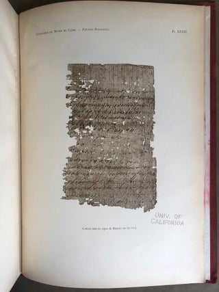 Papyrus grecs d'époque byzantine. Tome I, fasc. 1 & 2, complete in itself (Catalogue Général du Musée du Caire, Nos 67001-67089 & 67089-67124)[newline]M7184-17.jpg