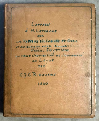 Item #M7185 Lettres à M. Letronne ... sur les papyrus bilingues et grecs, et sur quelques autres...