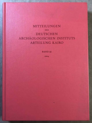 Item #M7192 Mitteilungen des Deutschen Archäologischen Instituts Abteilung Kairo (MDAIK). Band...