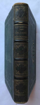 Item #M7213 Mélanges d'érudition et de critique historique, précédés de l'éloge...