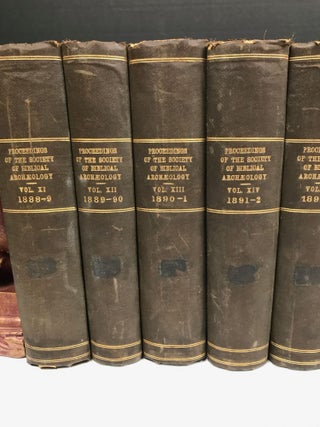 Item #M7217 Proceedings of the Society of Biblical Archaeology: Volumes XI (1888-1889) to XXIII...[newline]M7217-01.jpg
