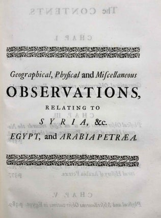Travels, or Observations Relating to Several Parts of Barbary and the Levant[newline]M7226-19.jpg