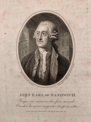 A voyage performed by the late Earl of Sandwich round the Mediterranean in the years 1738 and 1739. Written by himself. Embellished with a portrait of his Lordship, and illustrated with several engravings of Antient Buildings and Inscriptions, with a Chart of his Course. To which are prefixed, memoirs of the noble author's life, by John Cooke, M.A. Chaplain to his Lordship, and one of the Chaplains of Greenwich Hospital.[newline]M7227-002.jpg