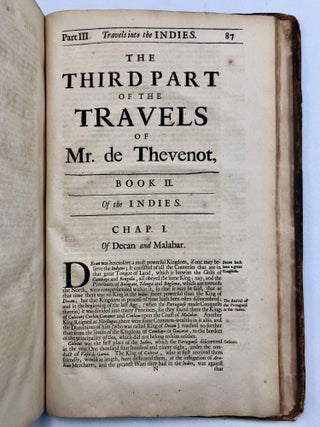 The Travels of Monsieur de Thevenot into the Levant. In three parts. Part I: Turkey. Part II: Persia. Part III: The East-Indies (complete)[newline]M7230-34.jpg