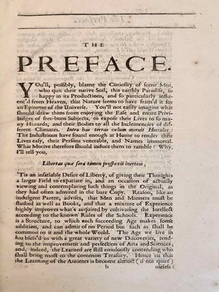 An account of divers choice remarks: as well geographical, as historical, political, mathematical, physical and moral, taken in a journey through the Low-Countries, France, Italy, and part of Spain, with the isles of Sicily and Malta. As also: a voyage to the Levant: A description of Candia, Egypt, the Red Sea, the Deserts of Arabia, Mount-Horeb and Mount-Sinai, the Coasts of Palestine, Syria, and Asia-Minor, the Hellespont, Propontis, and Constantinople, the Isles of the Carpathian, Egean and Ionian Seas. Wherein their present State, Interest, Customs, Manners, and Religion, their Learning and Learned Men, with the most celebrated pieces of sculpture, painting, &c. are more Accurately set forth, than hath hitherto been done. With an Account of divers sorts of shell-Like bodies found at great distances from the seas. With remarks thercon, in way to discover their original. And what else occurr'd most remarkable in thirteen years travels. Illustrated with divers figures.[newline]M7231-008.jpg