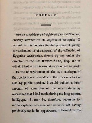 A Brief Account of the Researches and Discoveries in Upper Egypt Made Under the Direction of Henry Salt. To which is added a detailed catalogue of Mr. Salt's collection of Egyptian antiquities, illustrated with twelve engravings of some of the most interesting objects, and an enumeration of those articles purchased for the British Museum.[newline]M7233-012.jpg