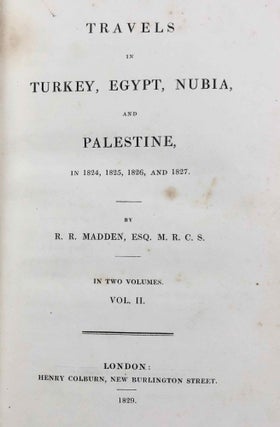 Travels in Turkey, Egypt, Nubia and Palestine in 1824, 1825, 1826 and 1827. 2 volumes (complete set)[newline]M7234-21.jpg