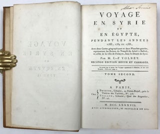Voyage en Syrie et en Egypte, pendant les années 1783, 1784 et 1785. 2 volumes (complete set)[newline]M7236-15.jpg