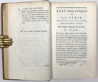Voyage en Syrie et en Egypte, pendant les années 1783, 1784 et 1785. 2 volumes (complete set)[newline]M7236-18.jpg