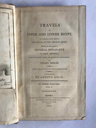 Travels in Upper and Lower Egypt. 3 volumes (complete set)[newline]M7244-04.jpg