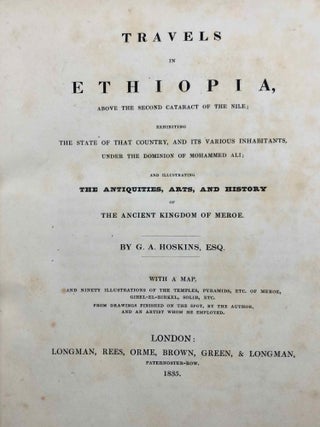 Travels in Ethiopia, above the second cataract of the Nile. Exhibiting the state of that country, and its various inhabitants, under the dominion of Mohammed Ali and illustrating the antiquities, art and history of the ancient kingdom of Meroe.[newline]M7247-04.jpg