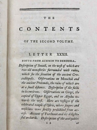 Letters on Egypt. Containing a Parallel between the Manners of its Ancient and Modern Inhabitants, its Commerce, Agriculture, Government and Religion. With the Descent of Lewis IX at Damietta, extracted from Joinville and Arabian authors. Translated from the French. 2 volumes (complete set)[newline]M7255-16.jpg