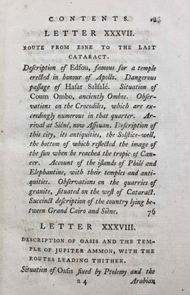 Letters on Egypt. Containing a Parallel between the Manners of its Ancient and Modern Inhabitants, its Commerce, Agriculture, Government and Religion. With the Descent of Lewis IX at Damietta, extracted from Joinville and Arabian authors. Translated from the French. 2 volumes (complete set)[newline]M7255-20.jpg