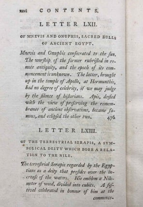 Letters on Egypt. Containing a Parallel between the Manners of its Ancient and Modern Inhabitants, its Commerce, Agriculture, Government and Religion. With the Descent of Lewis IX at Damietta, extracted from Joinville and Arabian authors. Translated from the French. 2 volumes (complete set)[newline]M7255-37.jpg