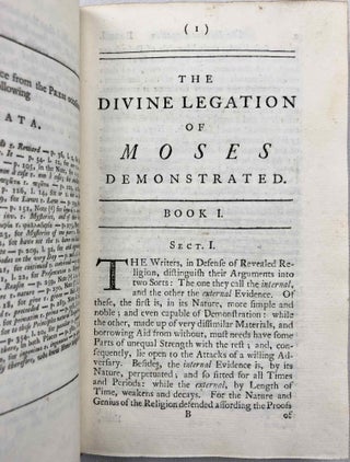 The Divine Legation of Moses. 3 volumes (complete set)[newline]M7264-04.jpg