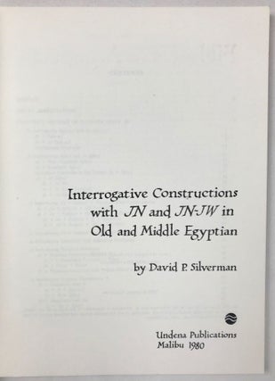 Interrogative Constructions with JN and JN-JW in Old and Middle Egyptian[newline]M7270-01.jpg