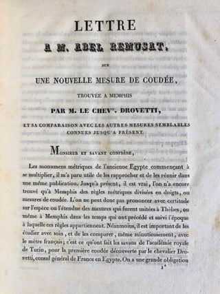 Lettre à M. Abel Rémusat, sur une nouvelle mesure de coudée, trouvée à Memphis par M. le Chevalier Drovetti[newline]M7273-004.jpg