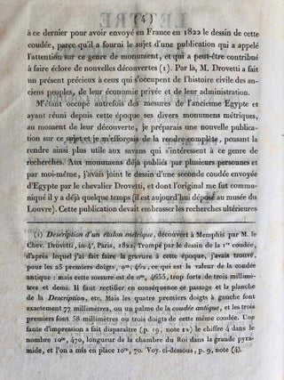 Lettre à M. Abel Rémusat, sur une nouvelle mesure de coudée, trouvée à Memphis par M. le Chevalier Drovetti[newline]M7273-005.jpg