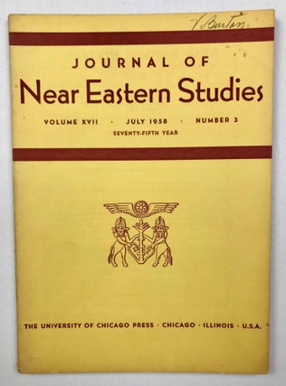 Journal of the American Oriental Society. 9 fascicles: Vol. XI, Jan 1952, number 1. Vol. XVI, July 1957, number 3, Ralph Marcus Memorial Issue. Vol. XVII, July 1958, number 3. Vol. XXIII, Jan 1964, number 1. Vol. XXIV, Oct 1965, number 4. Vol. XXV, Jan 1966, number 1. Vol. XXV, Apr 1966, number 2. Vol. XXV, July 1966, number 3. Vol. XXV, Oct 1966, number 4.[newline]M7278a-05.jpeg