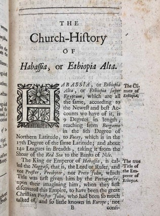 The church-history of Ethiopia. Wherein among other things, the two great splendid Roman missions into that empire are placed in their true light. To which are added an epitome of the Dominican history of that church and an account of the practices and conviction of Maria of the Annunciation, the famous nun of Lisbon.[newline]M7287-07.jpg