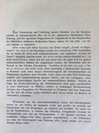 Ärztliches aus griechischen Papyrus-Urkunden. Bausteine zu einer medizinischen Kulturgeschichte des Hellenismus.