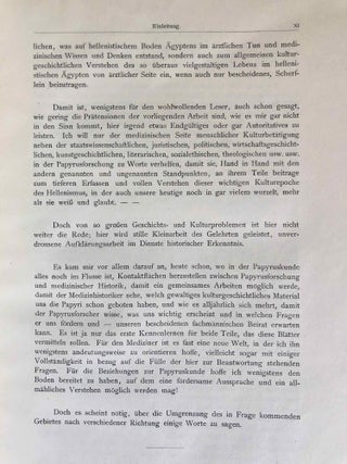 Ärztliches aus griechischen Papyrus-Urkunden. Bausteine zu einer medizinischen Kulturgeschichte des Hellenismus.