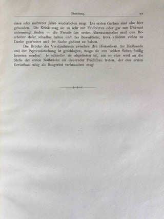 Ärztliches aus griechischen Papyrus-Urkunden. Bausteine zu einer medizinischen Kulturgeschichte des Hellenismus.