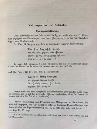 Ärztliches aus griechischen Papyrus-Urkunden. Bausteine zu einer medizinischen Kulturgeschichte des Hellenismus.