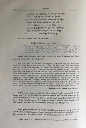 Ärztliches aus griechischen Papyrus-Urkunden. Bausteine zu einer medizinischen Kulturgeschichte des Hellenismus.