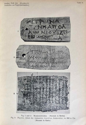 Ärztliches aus griechischen Papyrus-Urkunden. Bausteine zu einer medizinischen Kulturgeschichte des Hellenismus.