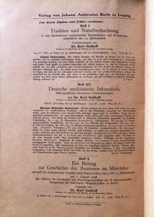 Ärztliches aus griechischen Papyrus-Urkunden. Bausteine zu einer medizinischen Kulturgeschichte des Hellenismus.