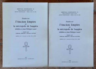 Item #M7299e Etudes sur l'Ancien Empire et la nécropole de Saqqâra dédiées à...