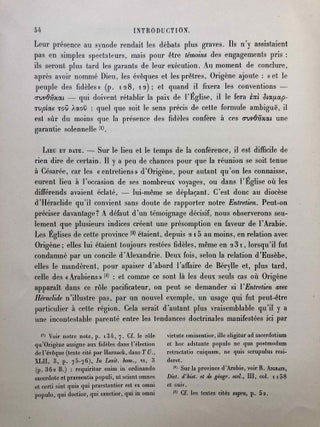 L'entretien d'Origène avec Héraclide et les évêques ses collègues sur le Père, le Fils et l'Ame