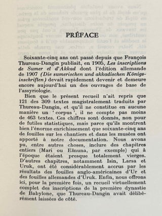 Inscriptions royales sum&eacute;riennes et akkadiennes