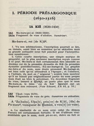 Inscriptions royales sum&eacute;riennes et akkadiennes