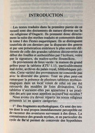Textes ougaritiques. Tome II: Textes religieux. Rituels. Correspondance.
