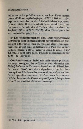 Textes ougaritiques. Tome II: Textes religieux. Rituels. Correspondance.