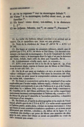 Textes ougaritiques. Tome II: Textes religieux. Rituels. Correspondance.