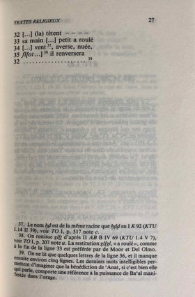 Textes ougaritiques. Tome II: Textes religieux. Rituels. Correspondance.