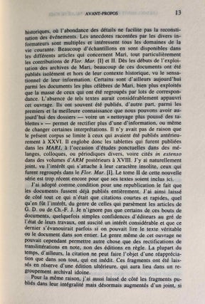 Documents épistolaires du Palais de Mari. Tome I.
