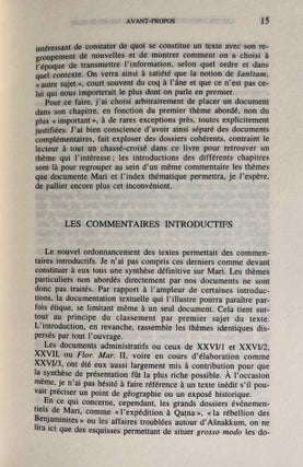 Documents épistolaires du Palais de Mari. Tome I.