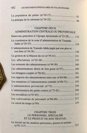Documents épistolaires du Palais de Mari. Tome I.