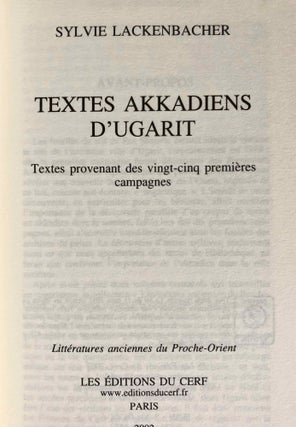 Textes akkadiens d’Ugarit