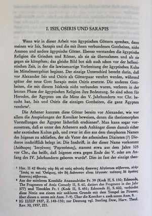 Isis und Sarapis bei den Griechen und Römern: epigraphische Studien zur Verbreitung und zu den Trägern des ägyptischen Kultes