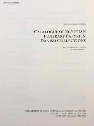 Catalogue of Egyptian Funerary Papyri in Danish Collections. The Carlsberg Papyri, vol. 13.[newline]M7333-01.jpg