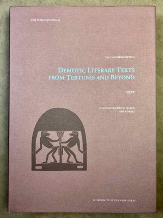 Item #M7337 Demotic Literary Texts from Tebtunis and Beyond. 2 volumes (complete set). QUACK...[newline]M7337.jpg