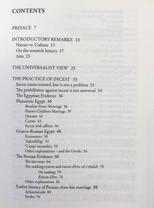 Incestuous and Close-Kin Marriage in Ancient Egypt and Persia. An examination of the evidence.