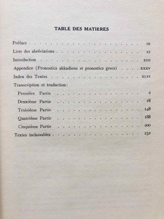 Traité akkadien de diagnostics et pronostics médicaux. Texte et planches (complete set)[newline]M7344-02.jpg