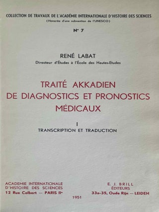 Trait&eacute; akkadien de diagnostics et pronostics m&eacute;dicaux. Texte et planches (complete set)[newline]M7344d-01.jpeg